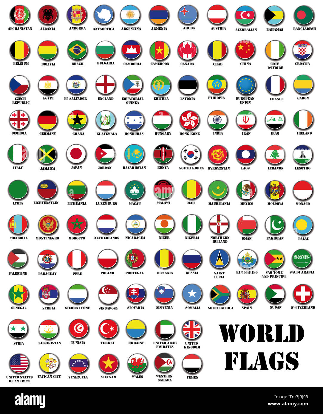 Flags Of The World Set High Resolution Stock Photography and Images Alamy