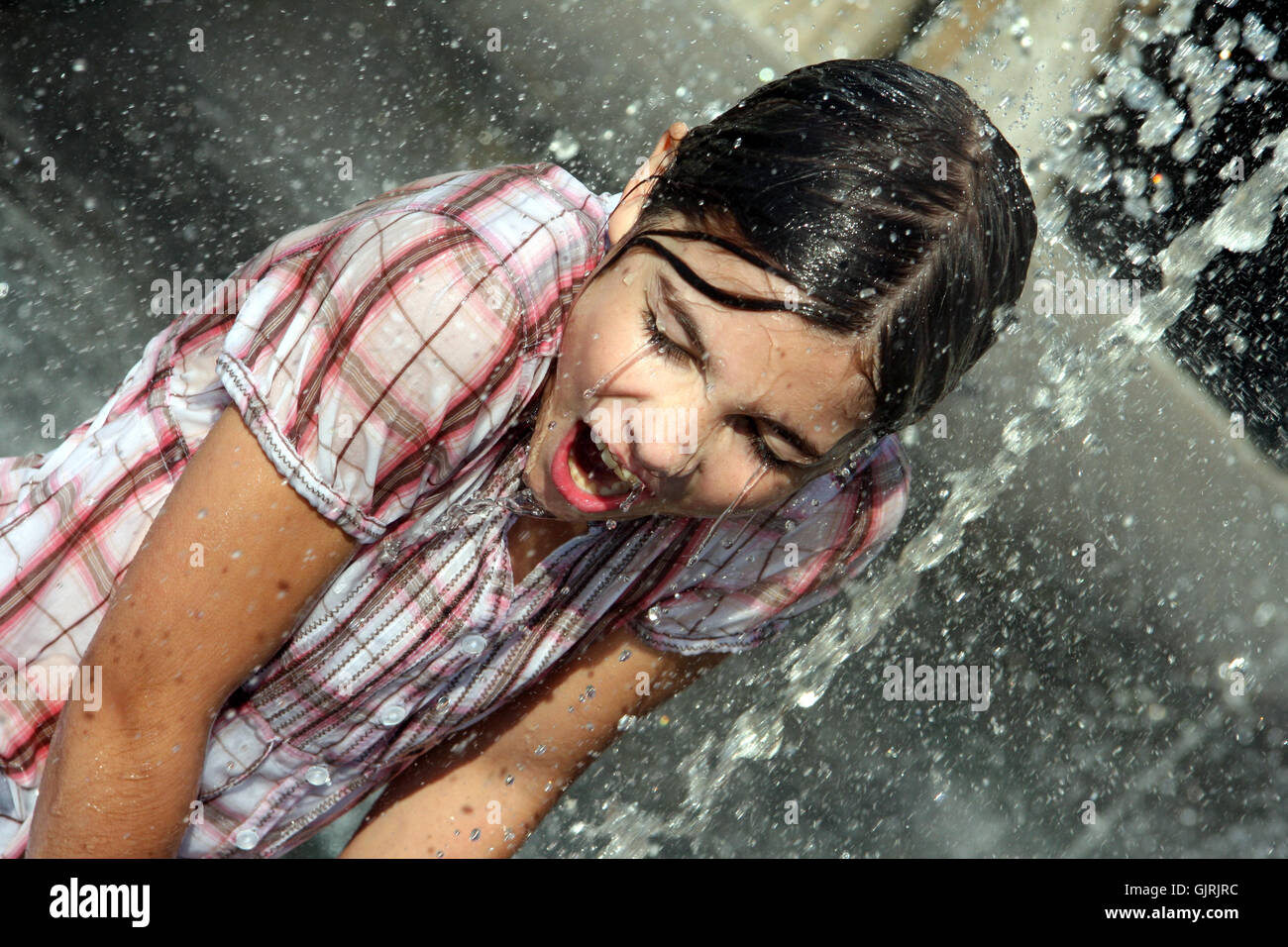 summer summerly fountain Stock Photo