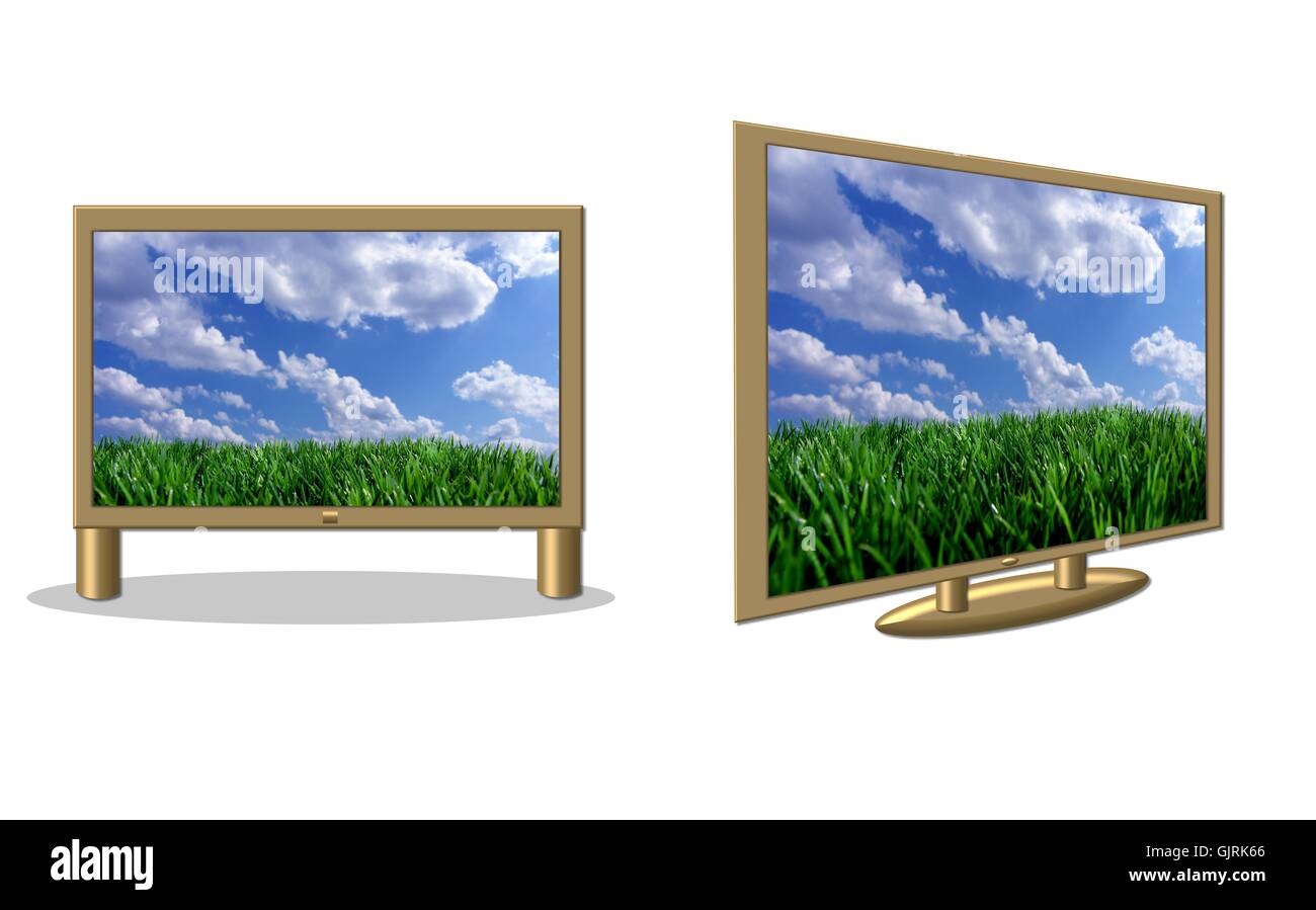 flat-panel tv sets Stock Photo