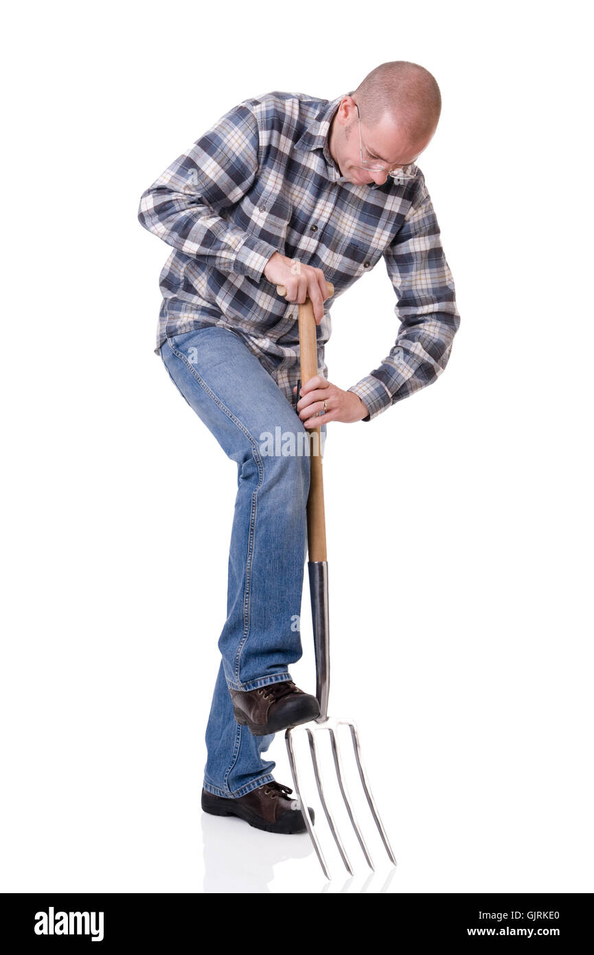 person gardener lumberman Stock Photo
