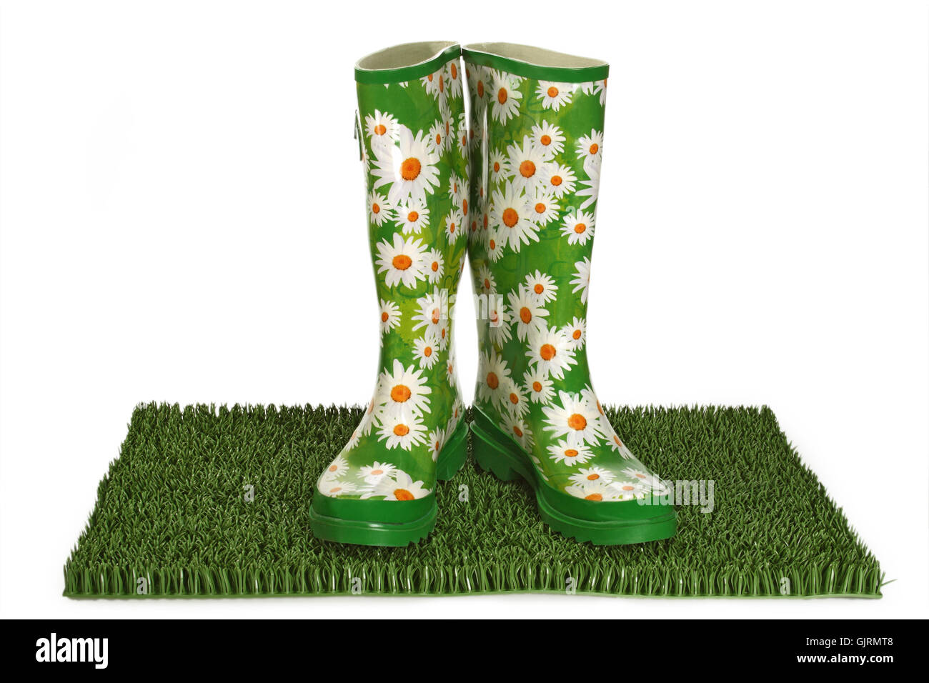 floral rubber boots