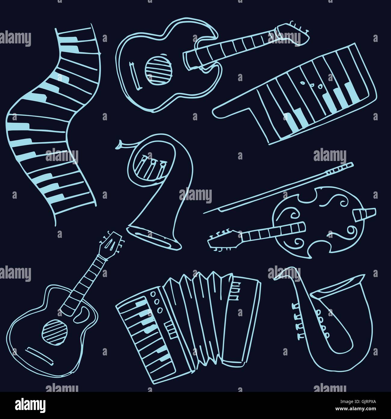Stock collection music set doodles Stock Vector Image & Art - Alamy