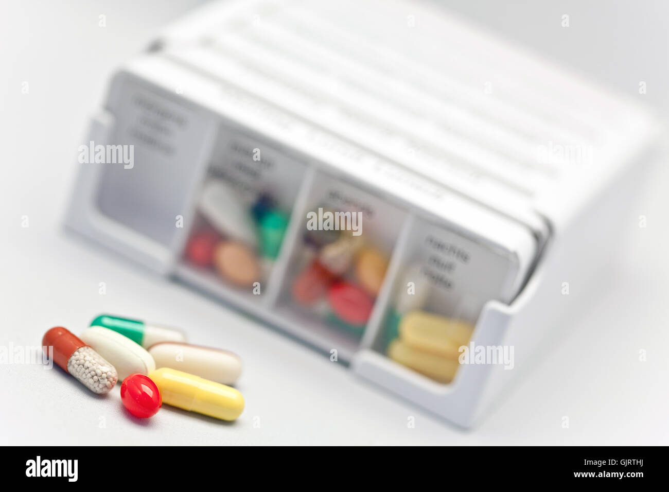 drugs tablets at night Stock Photo