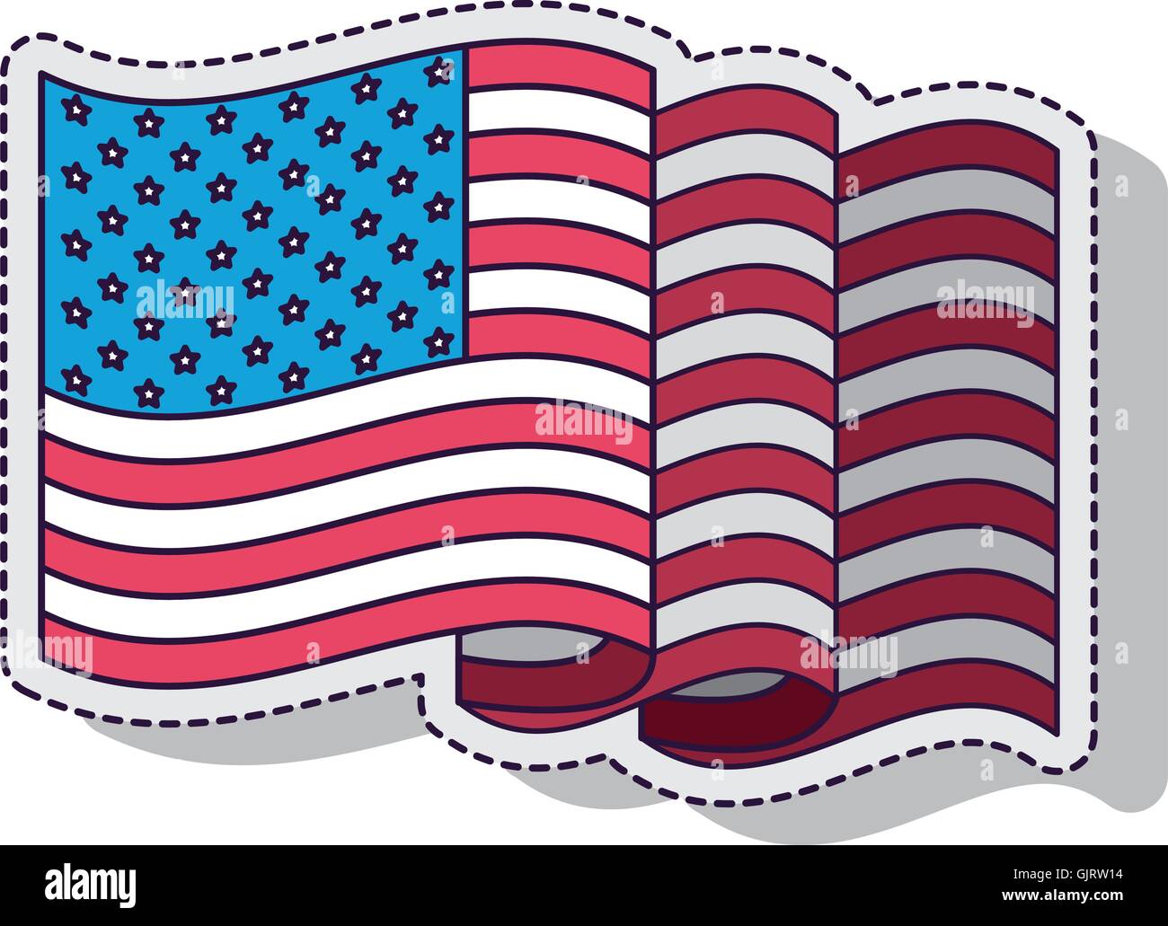 usa flag isolated icon vector illustration design Stock Vector Image ...