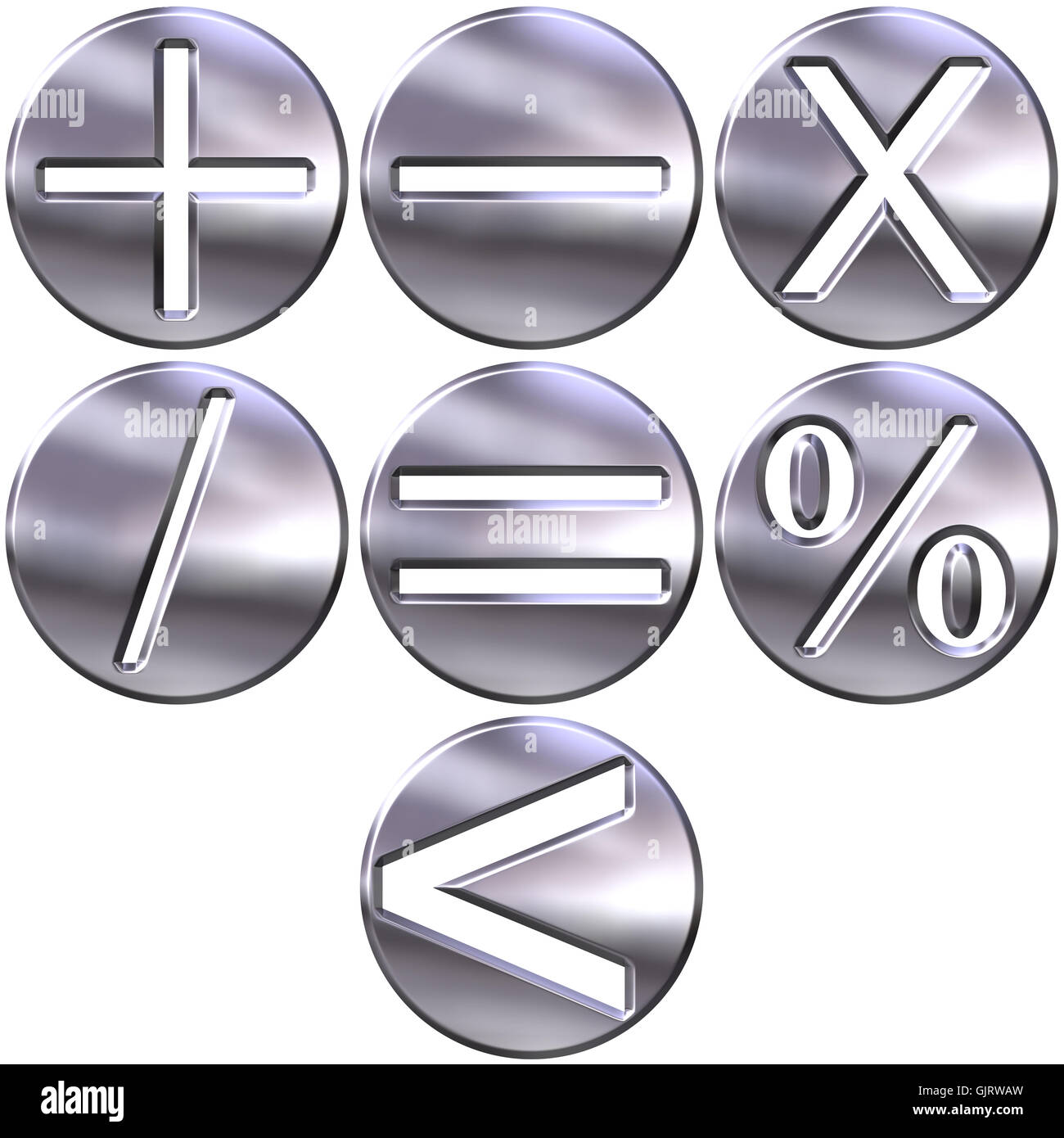 silver plus mathematics Stock Photo