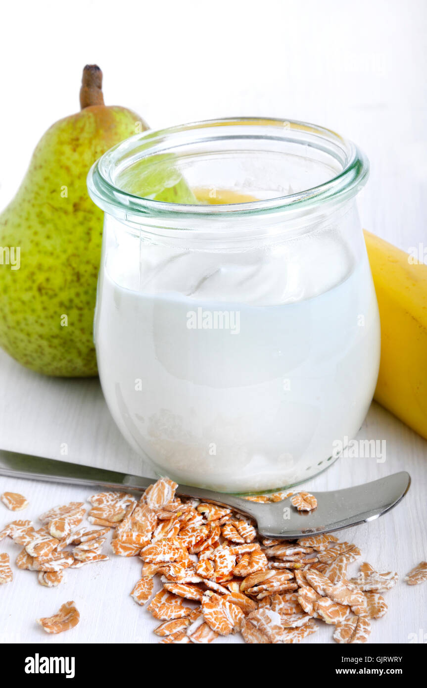 yogurt,oatmeal and fruit Stock Photo Alamy
