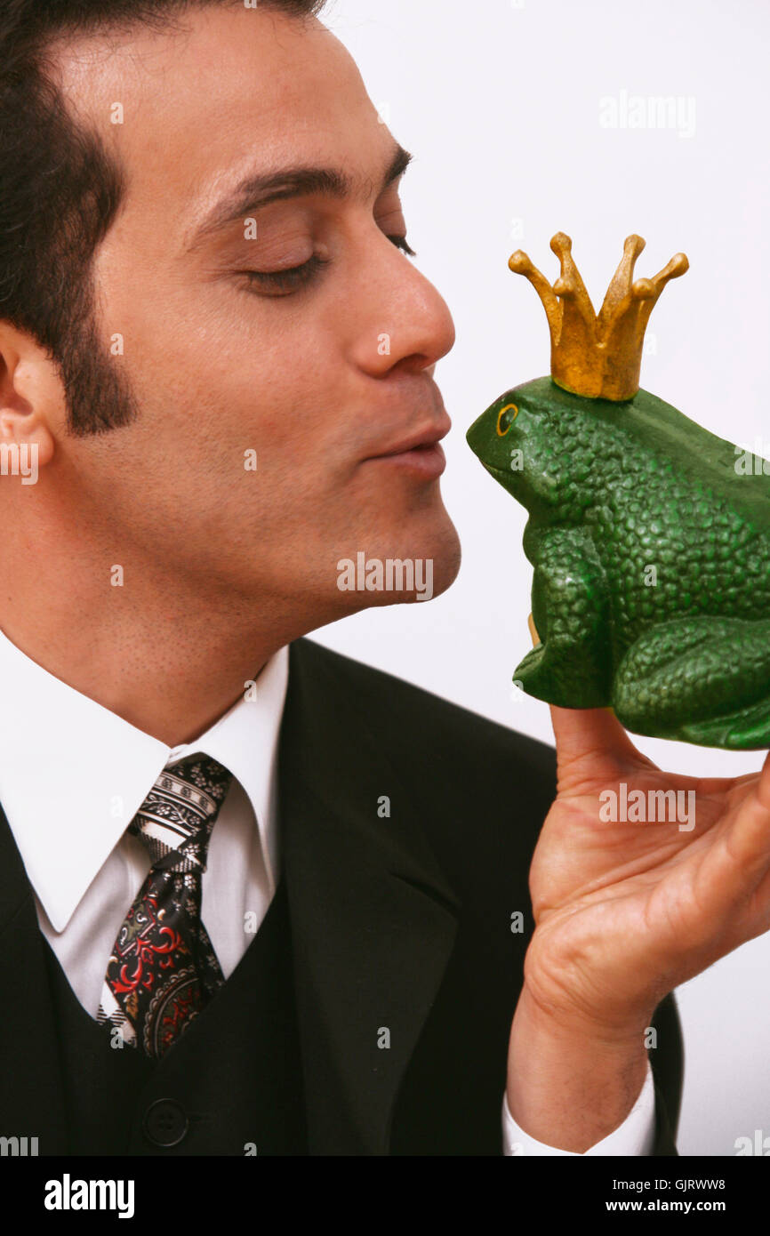future frog business dealings Stock Photo