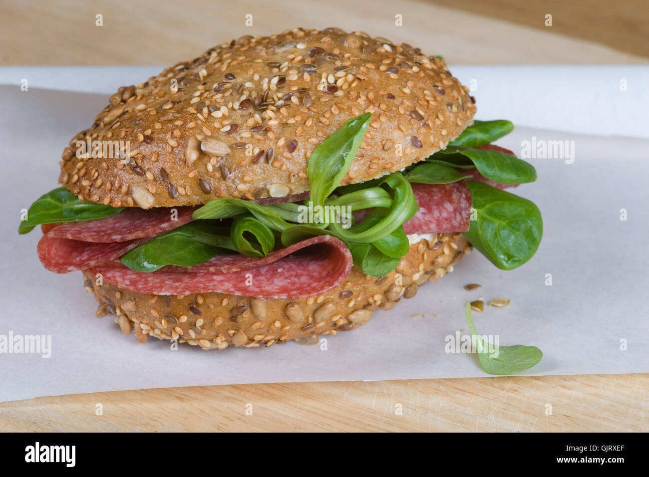 Salami bread roll hires stock photography and images Alamy