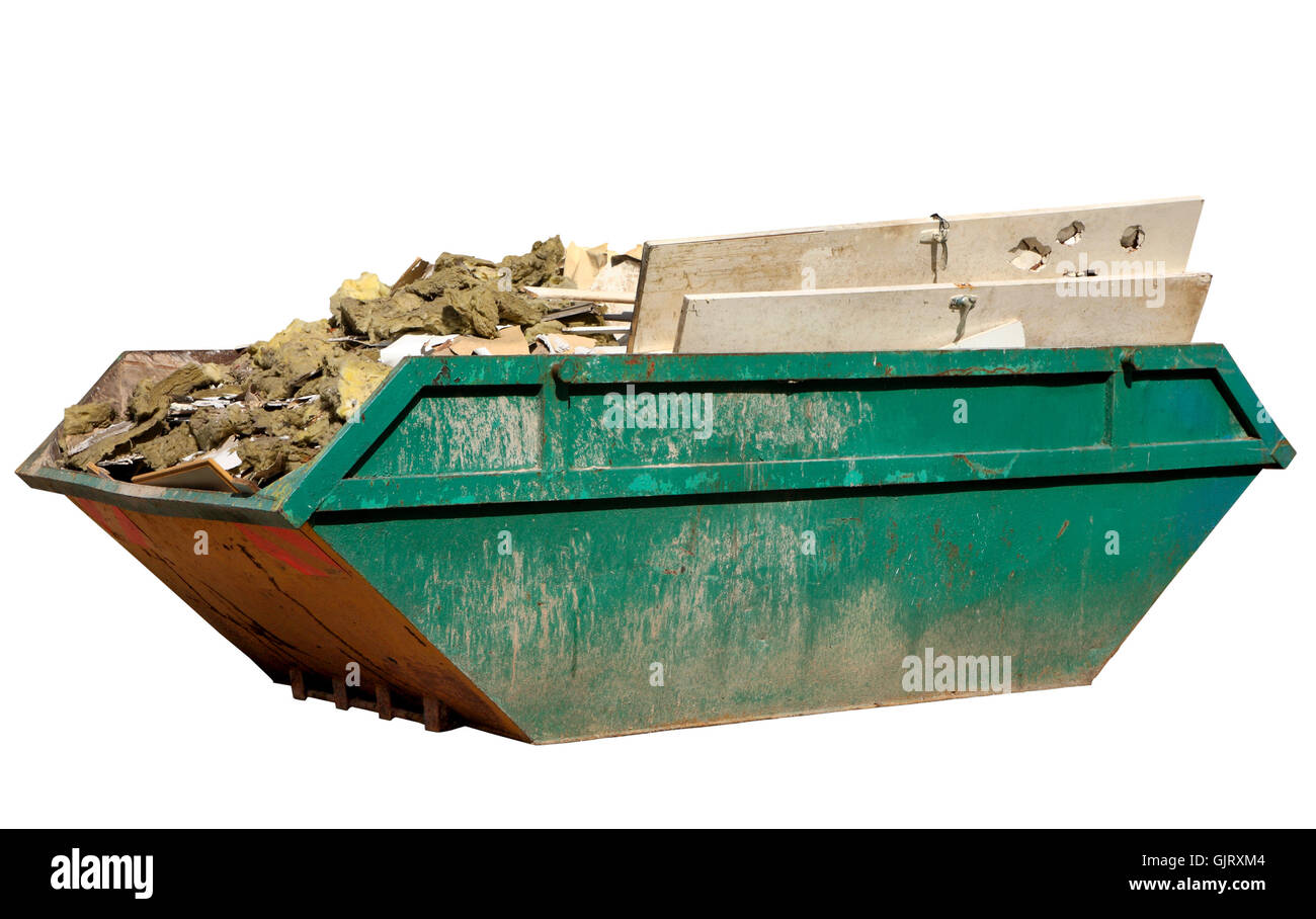 isolated bin skip Stock Photo Alamy