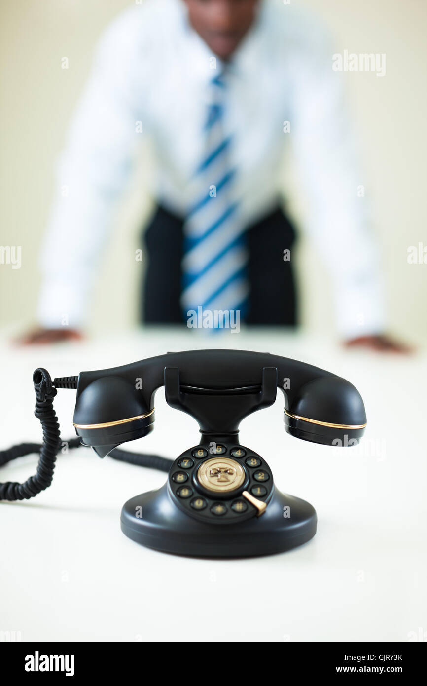 telephone phone wait Stock Photo Alamy