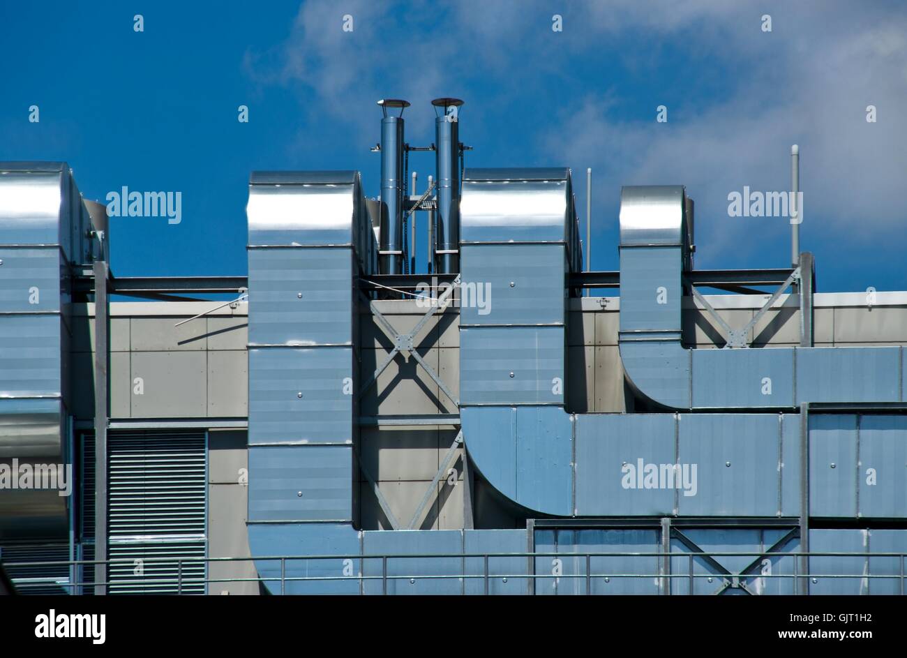 exhaust pipes of metal Stock Photo - Alamy