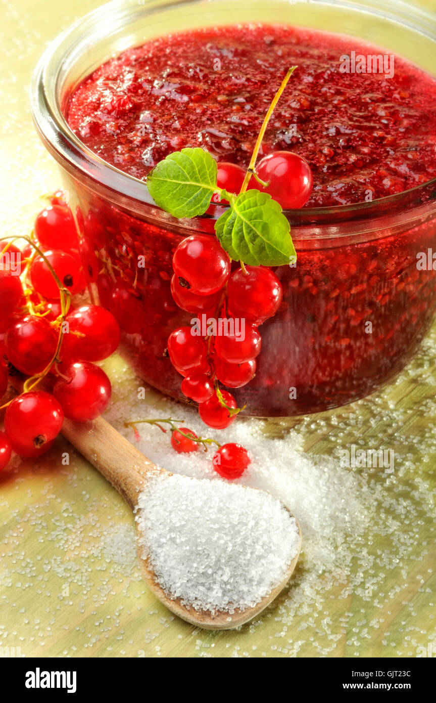 red currants jam Stock Photo