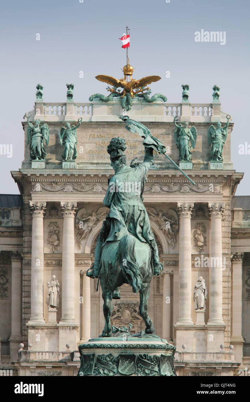 vienna hofburg and equestrian statue Stock Photo Alamy