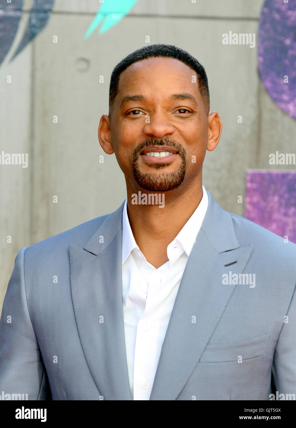 Will Smith attends the Suicide Squad film premiere, London, UK - 03 Aug 2016 Stock Photo