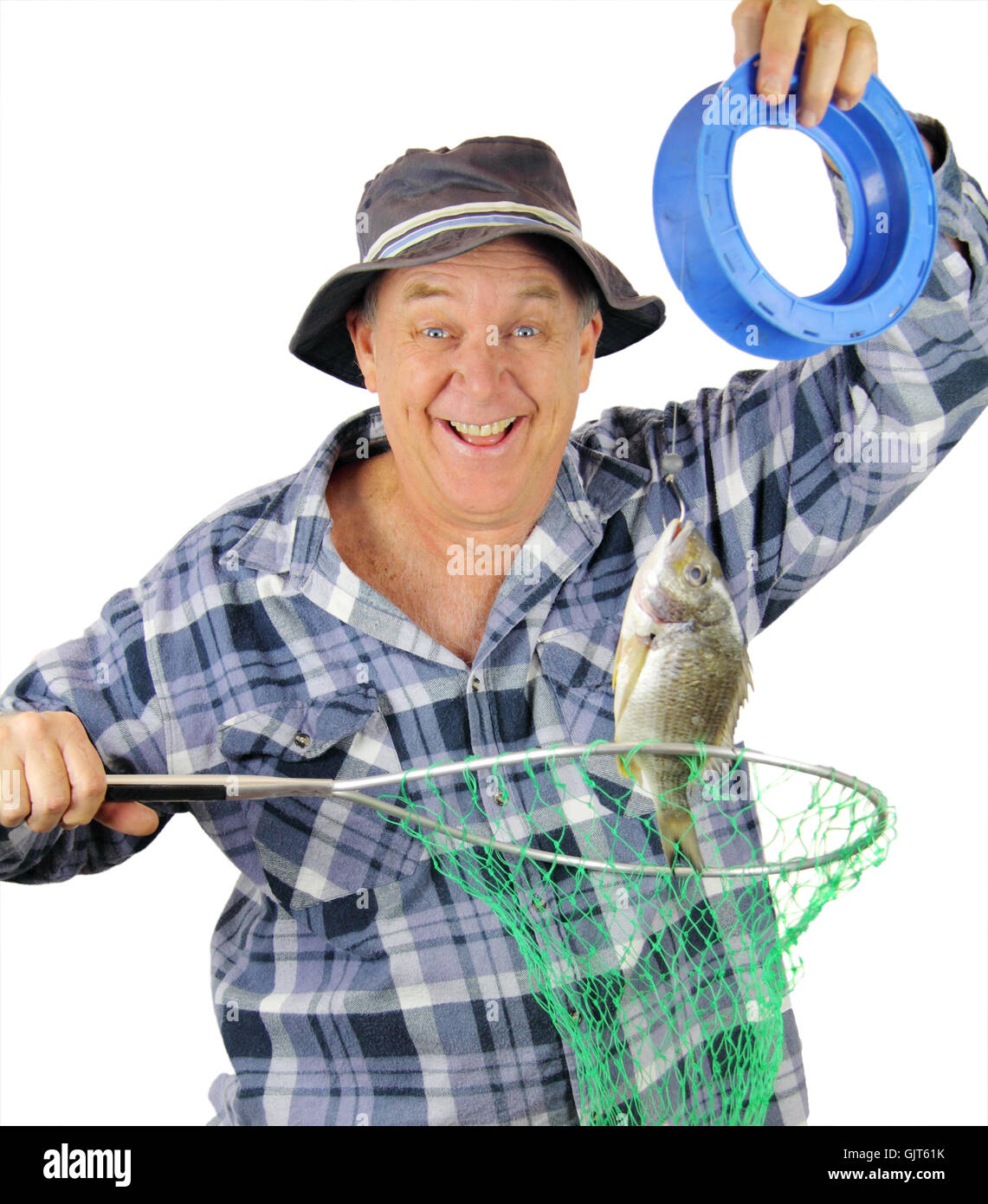 angle fish fishing Stock Photo