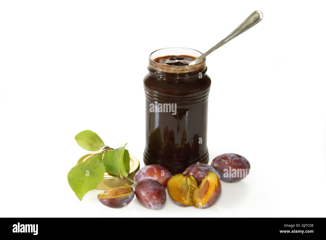 sweetly plums plum-jam Stock Photo