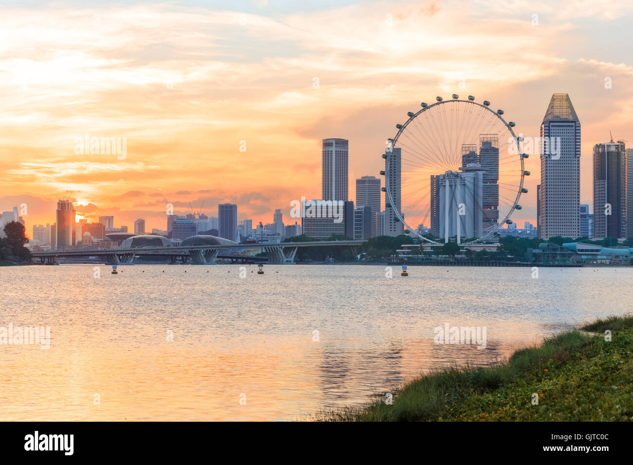 View of central Singapore Stock Photo