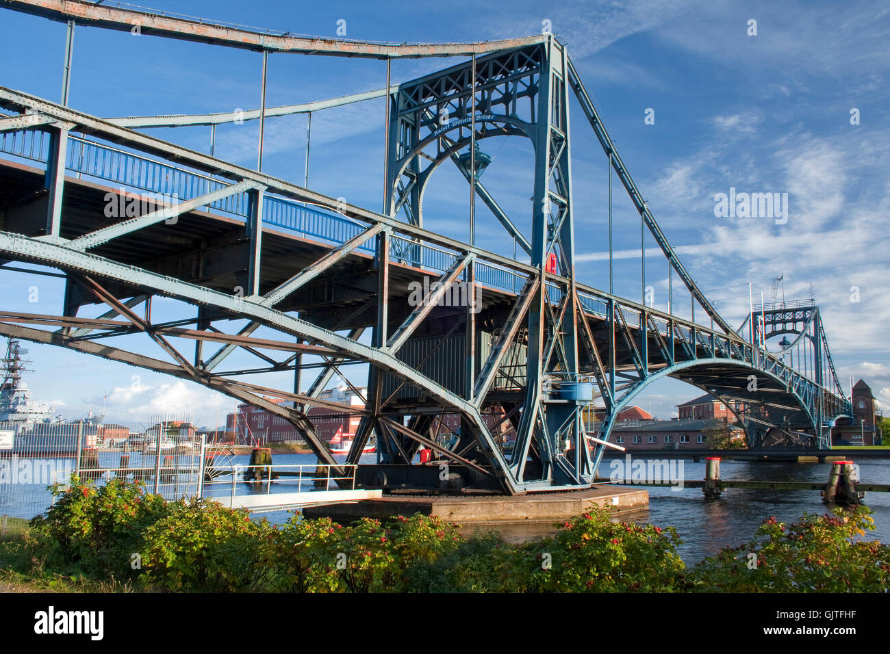 historical bridge swing-bridge Stock Photo