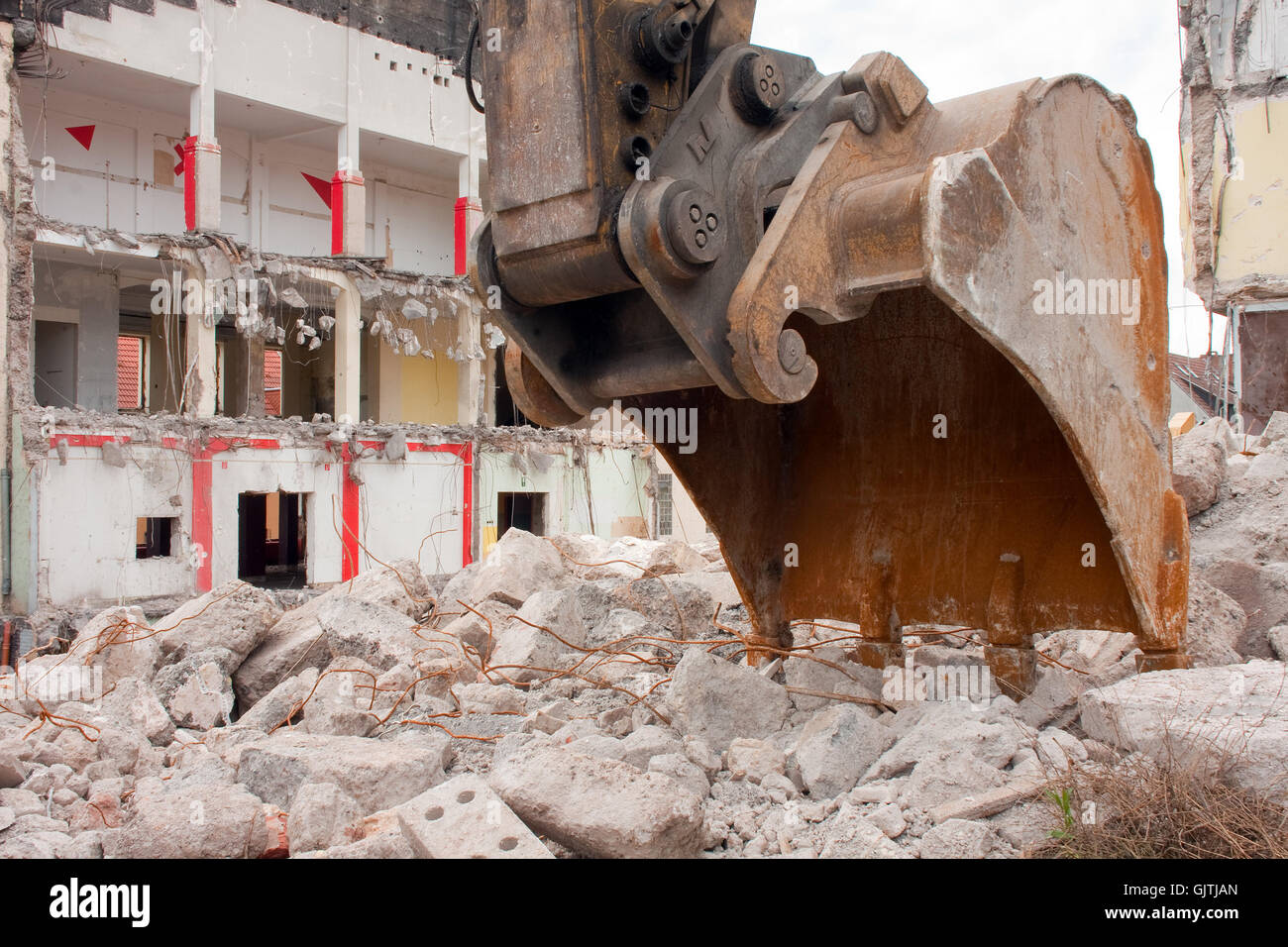 ruin dredger demolition Stock Photo