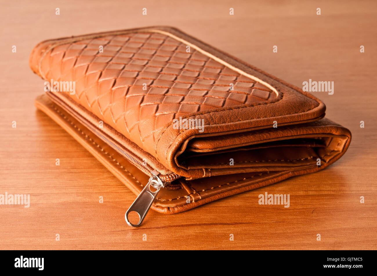 leather wallet Stock Photo