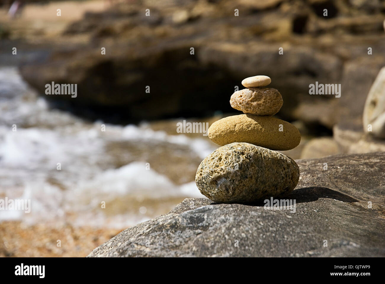 tower stone beach Stock Photo - Alamy