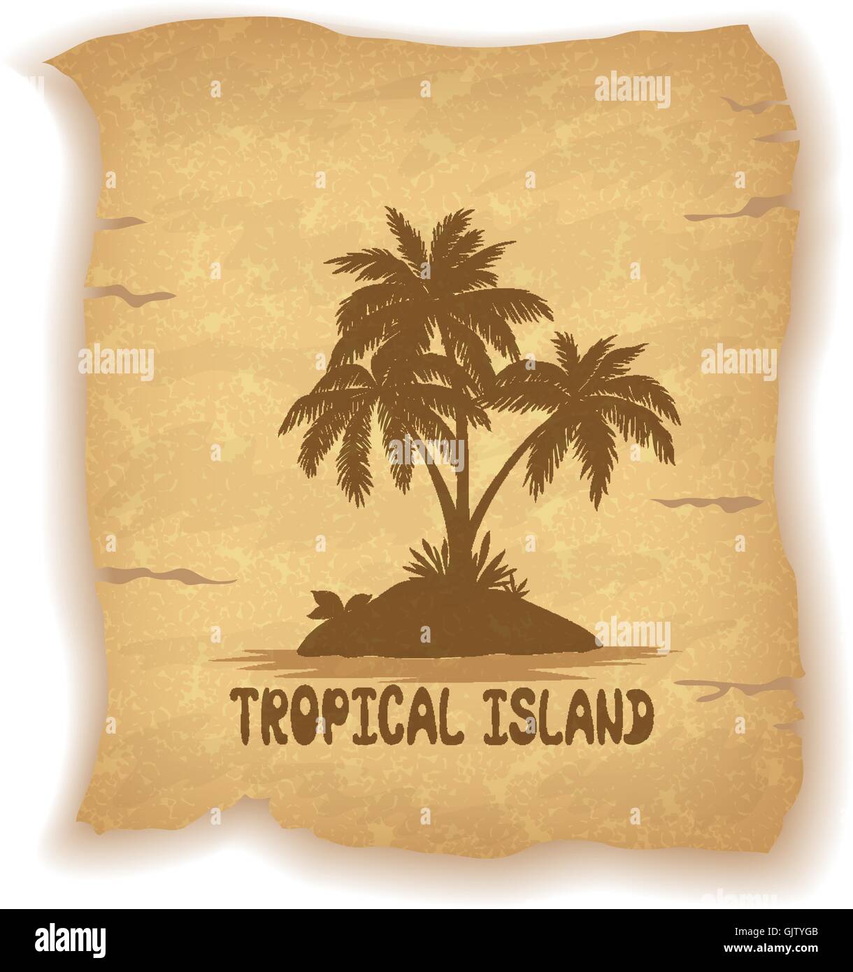 Tropical Sea Landscape with Palm Trees Stock Vector Image & Art - Alamy