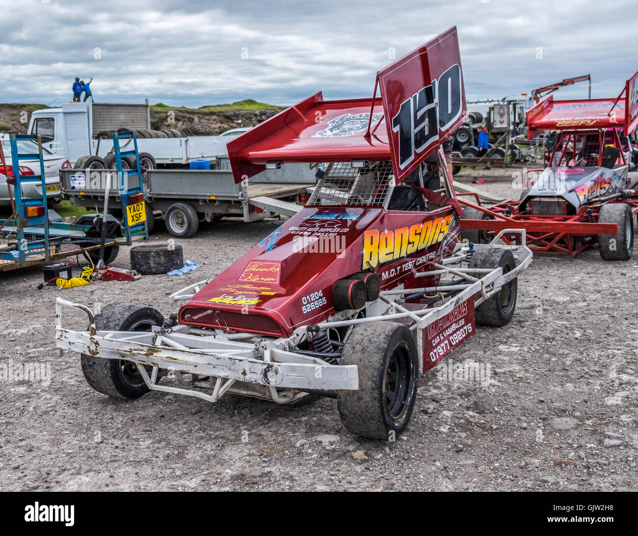 Stock car and banger racing at Carnforth race track Stock Photo Alamy