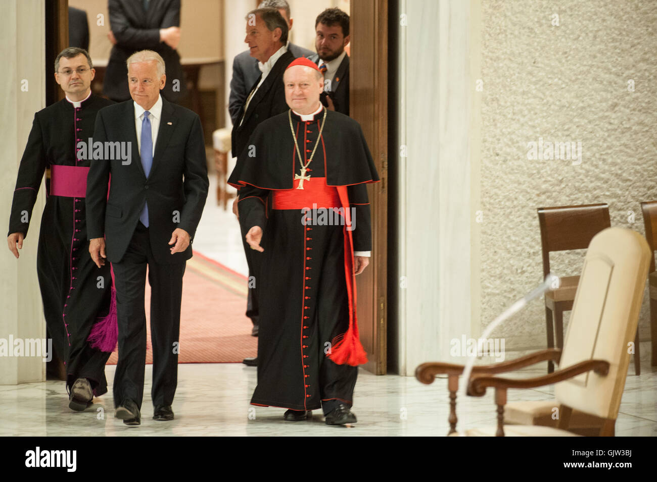 Pope Francis and U.S. Vice-President Joe Biden attend the International Conference on the Progress of Regenerative Medicine and It's Cultural Impact held at the Vatican  Featuring: Joe Biden Where: Rome, Italy When: 29 Apr 2016 Credit: IPA/WENN.com  **Onl Stock Photo