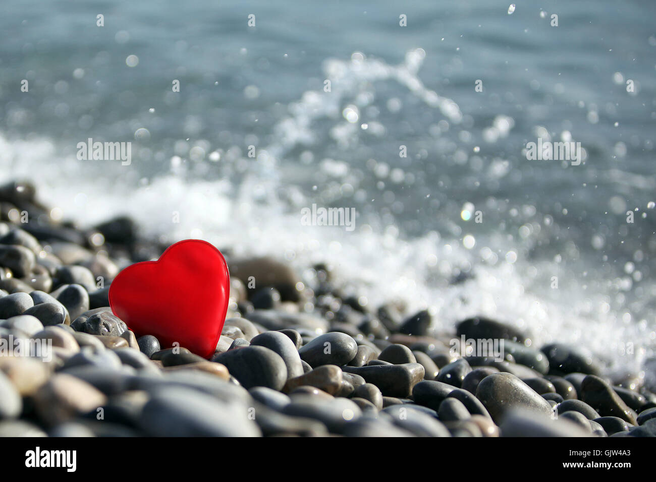 heart seaside Stock Photo