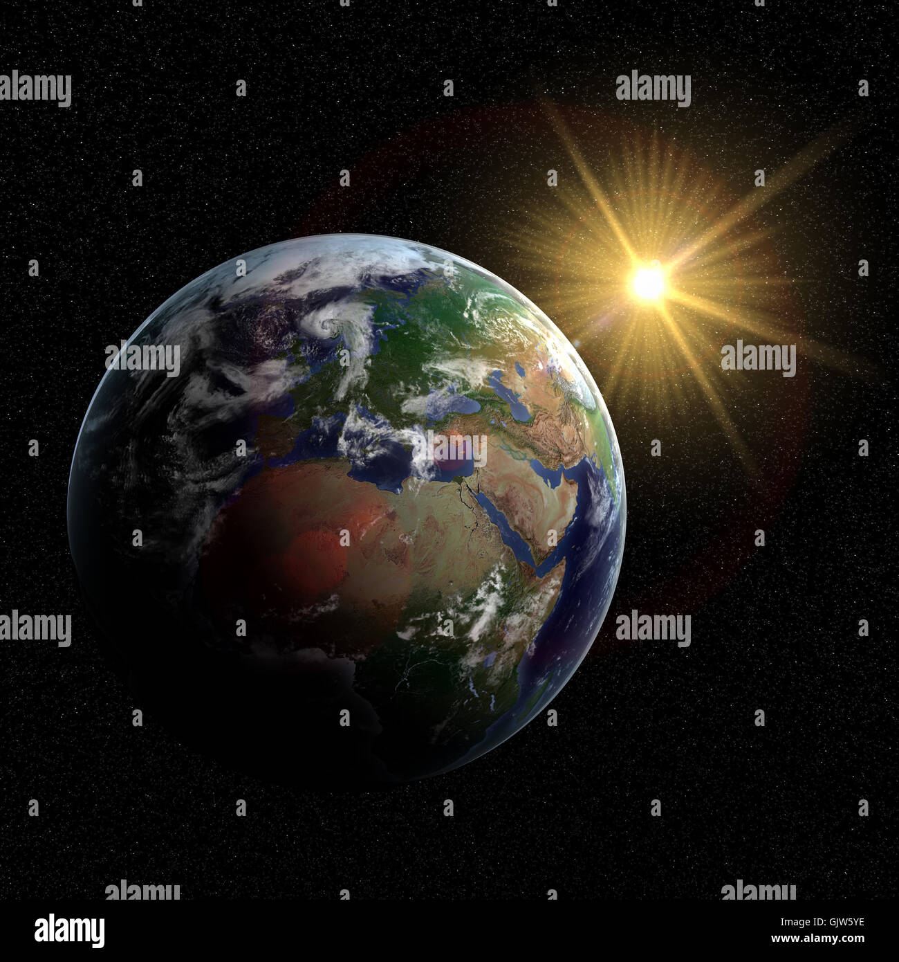 3d earth Stock Photo