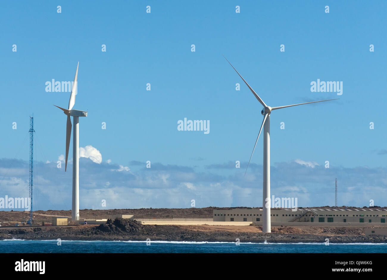 wind energy on sea Stock Photo
