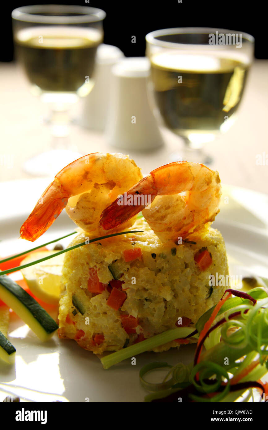 shrimp shellfish garnish Stock Photo