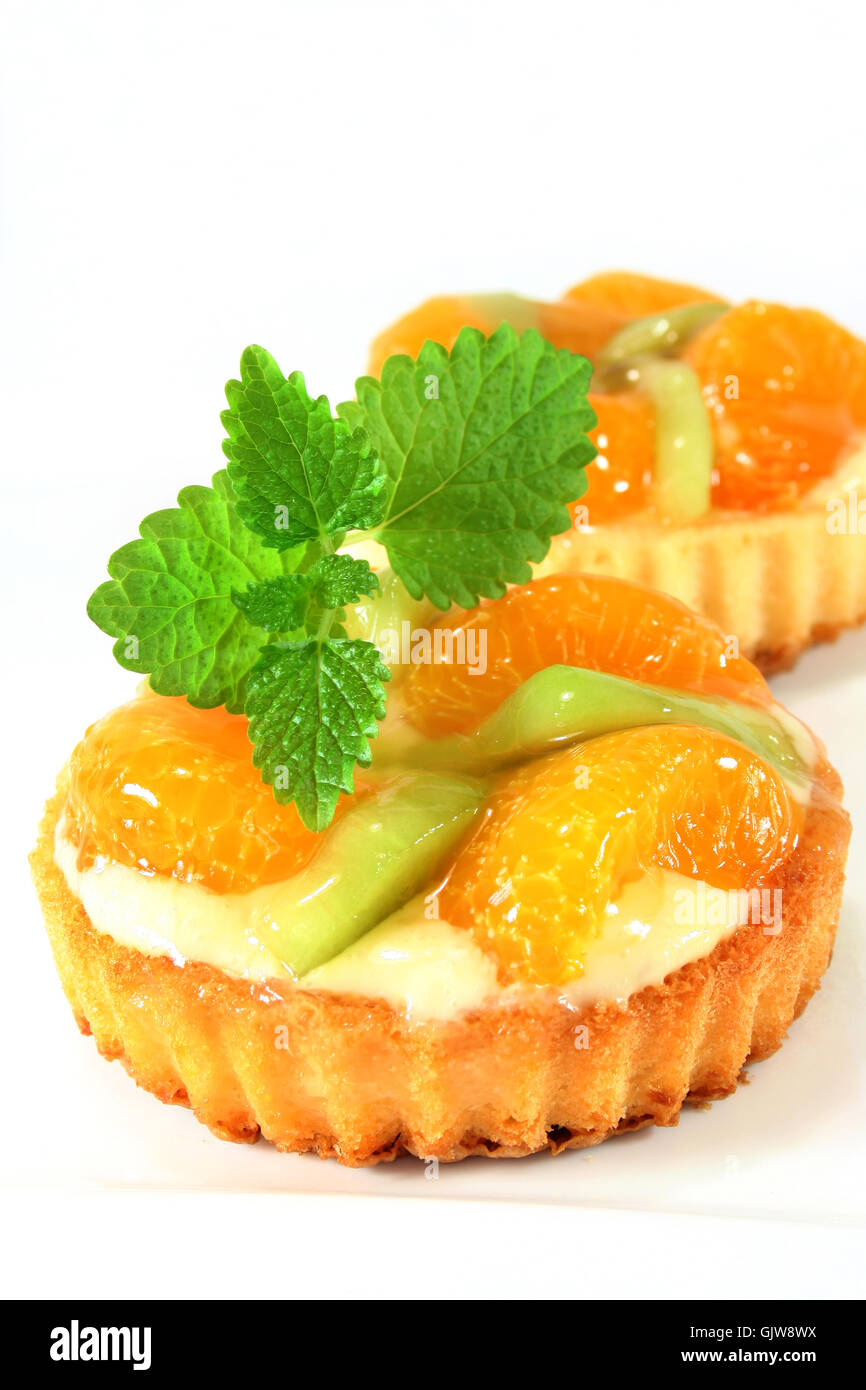 fruit pastries tangerines Stock Photo