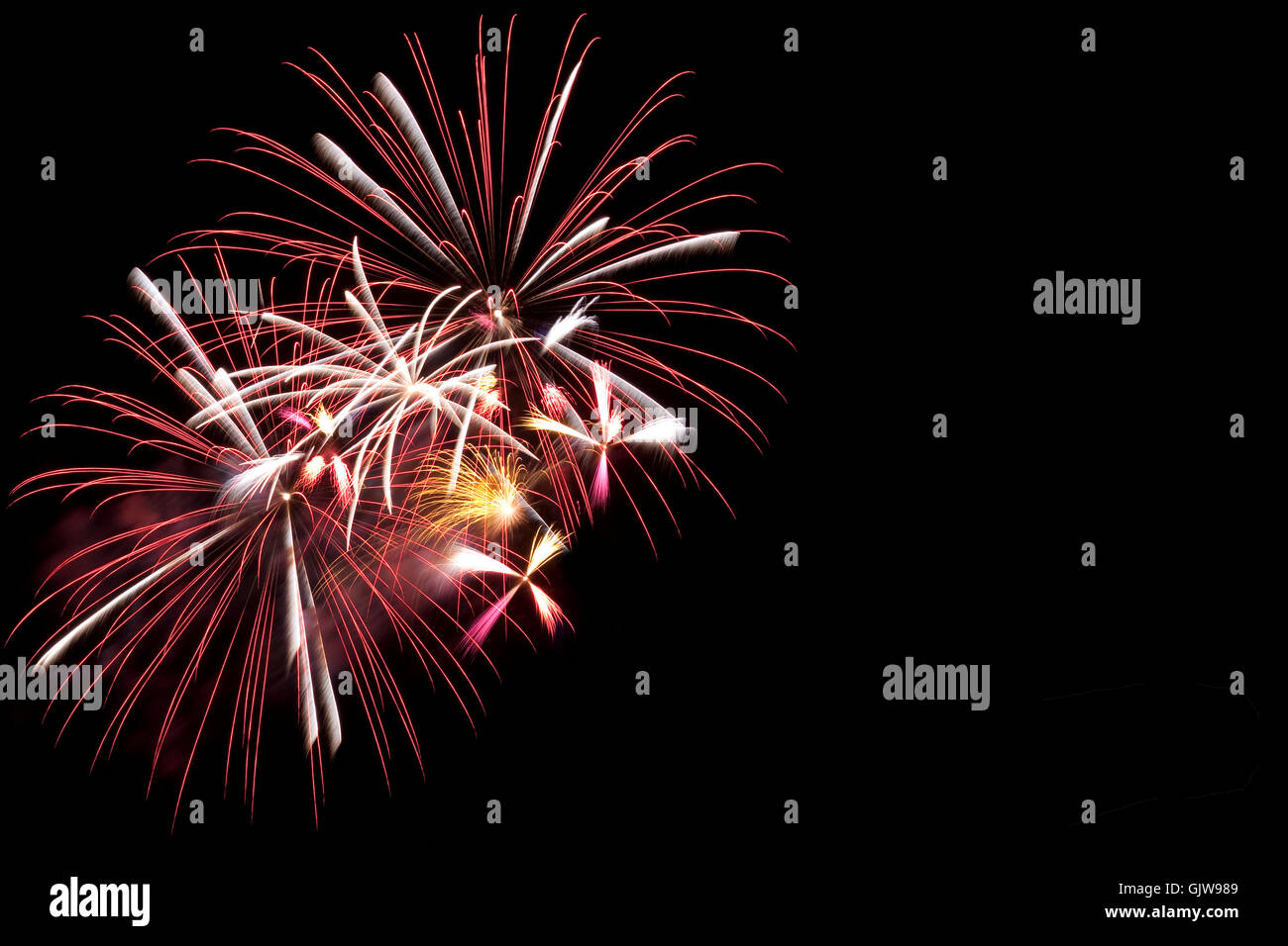 photomontage fireworks Stock Photo