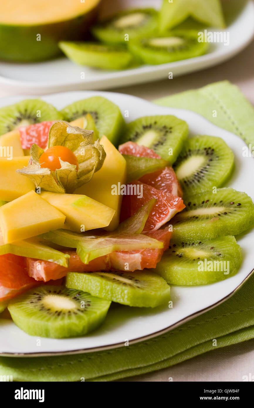 tropical fruit salad Stock Photo