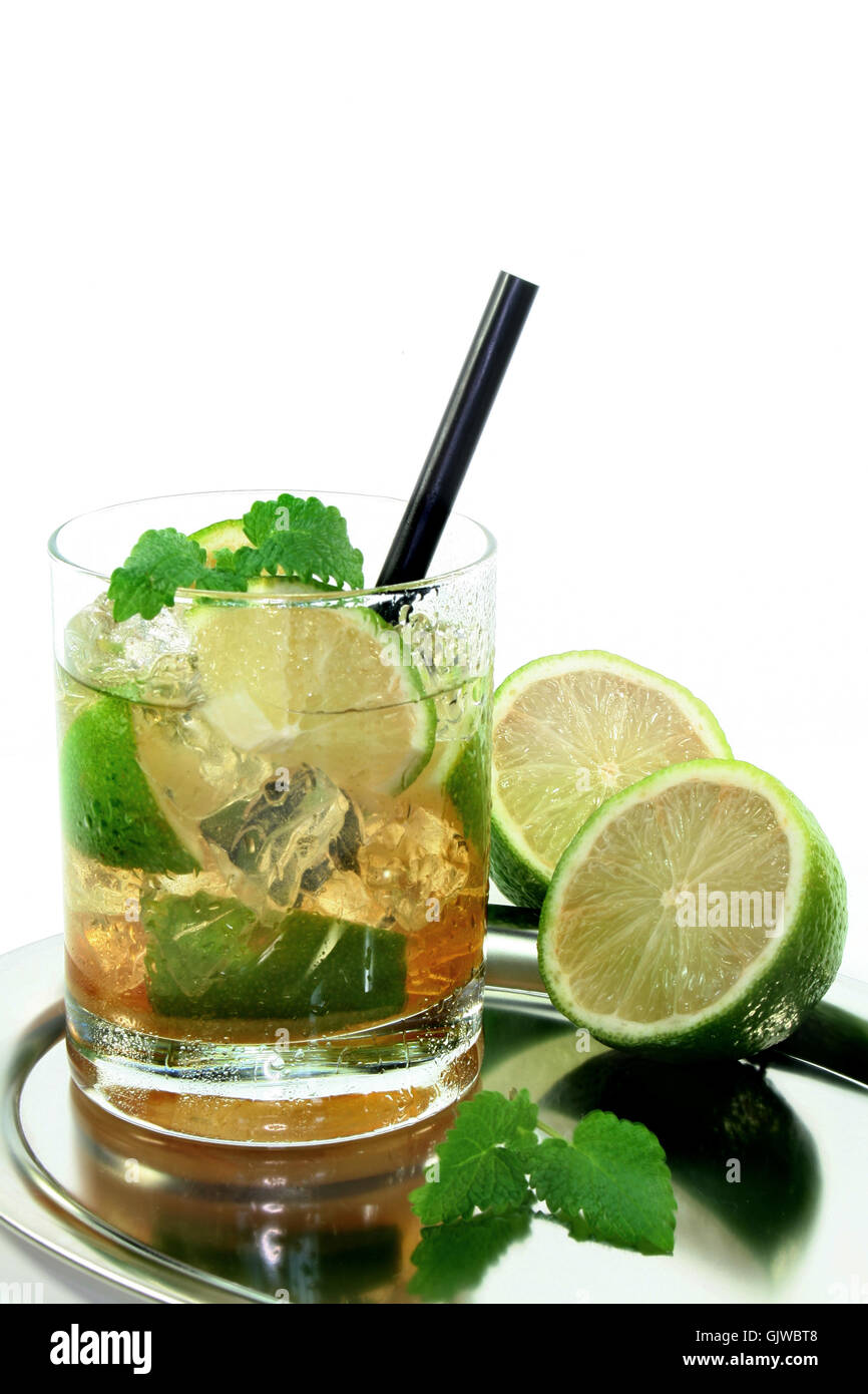 drinks citrous fruit lime Stock Photo