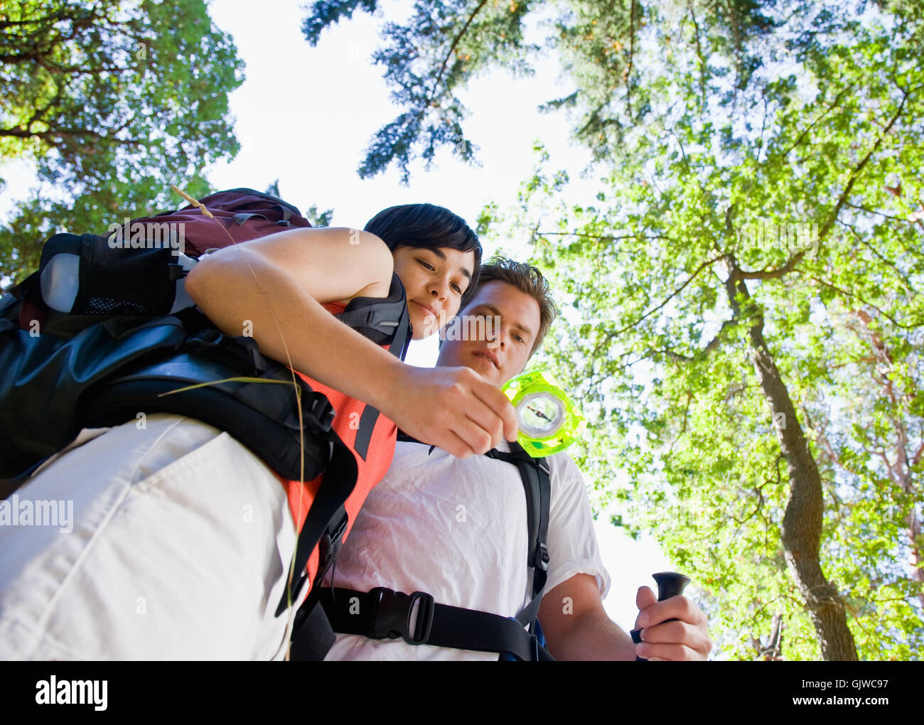 Adults hiking and compass hi-res stock photography and images - Alamy