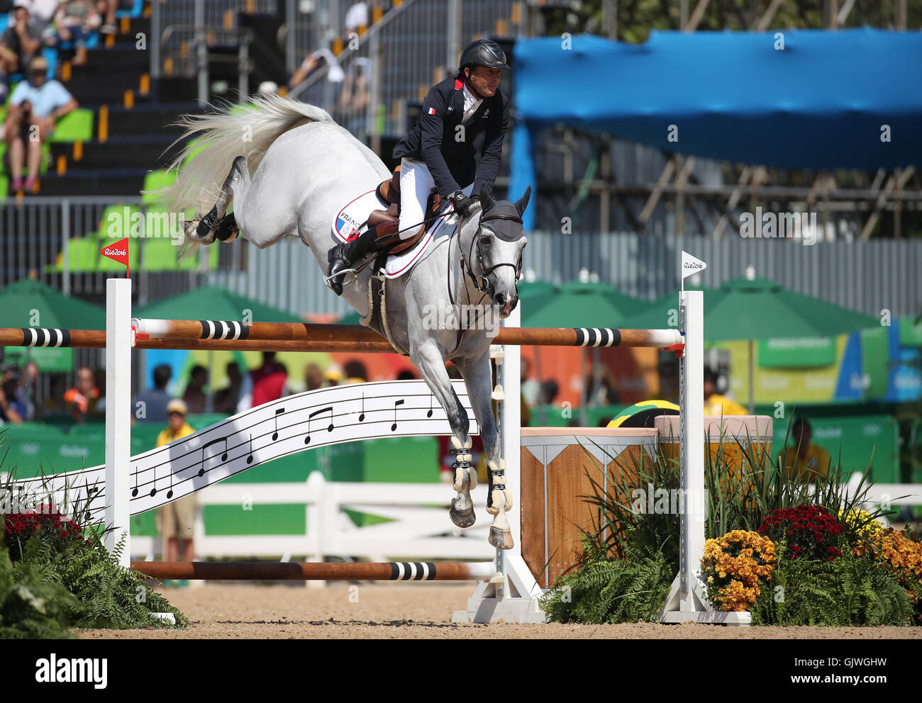 Rio de Janeiro, Brazil. 17th Aug, 2016. Philippe Rozier of France riding on Rahotep de Toscane