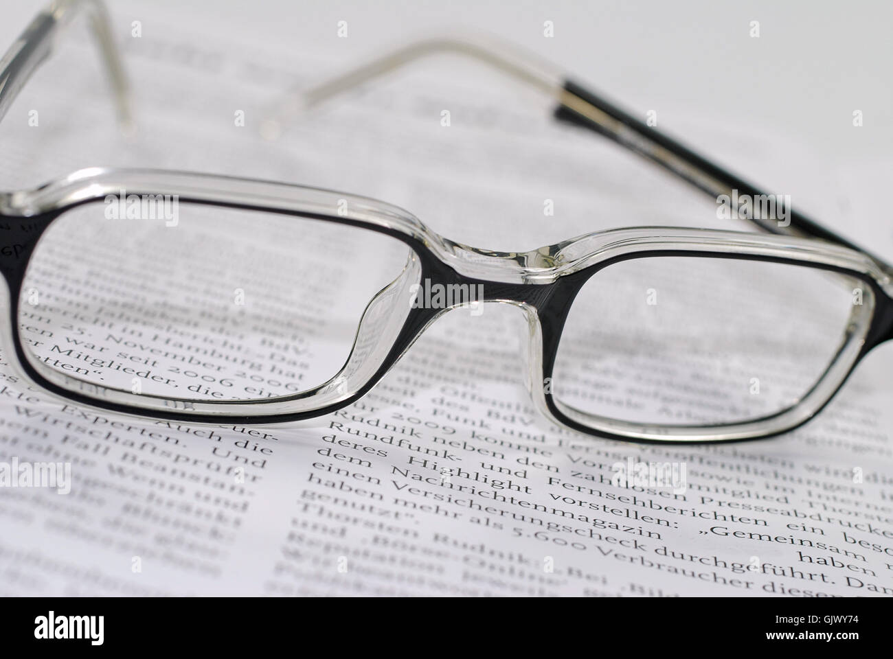 spectacles glasses eyeglasses Stock Photo