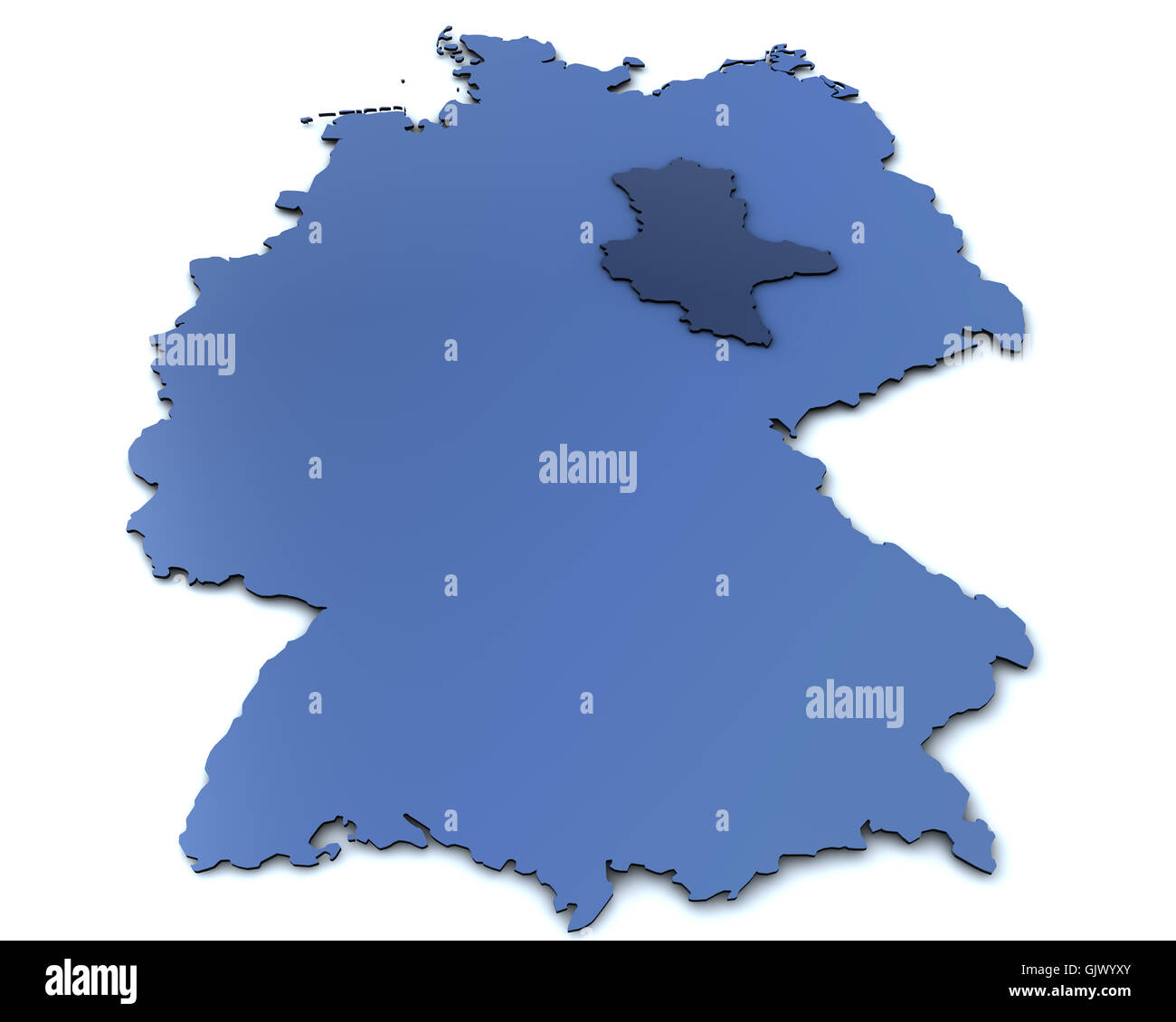 Saxony anhalt state map hi-res stock photography and images - Alamy