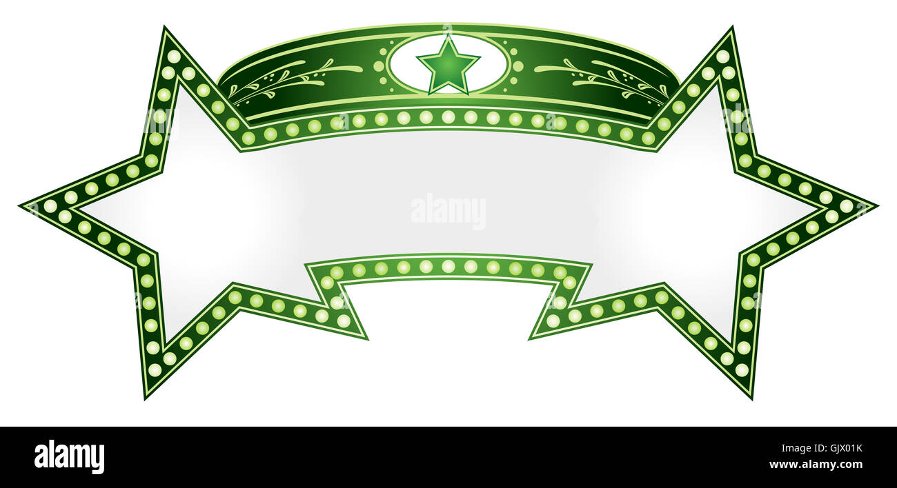 neon carnival stars Stock Photo