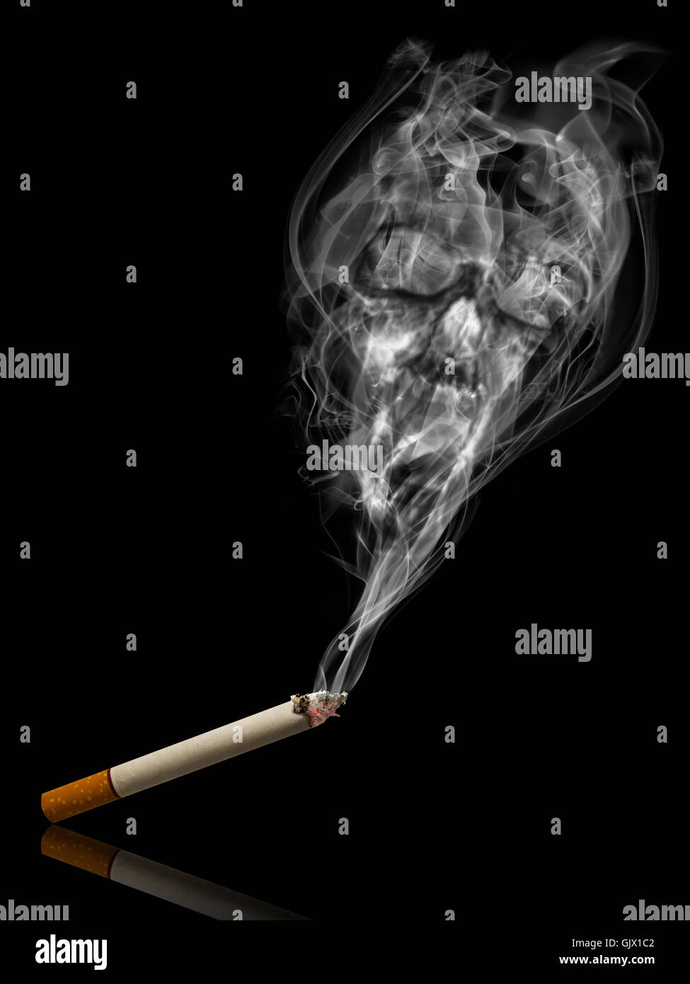 cigarette danger death Stock Photo