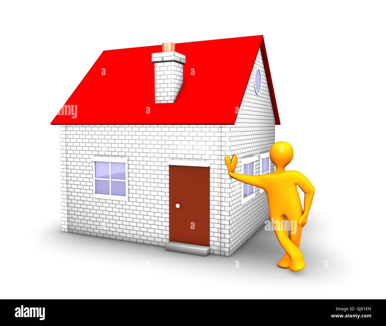 Cartoon house for sale Cut Out Stock Images & Pictures - Alamy