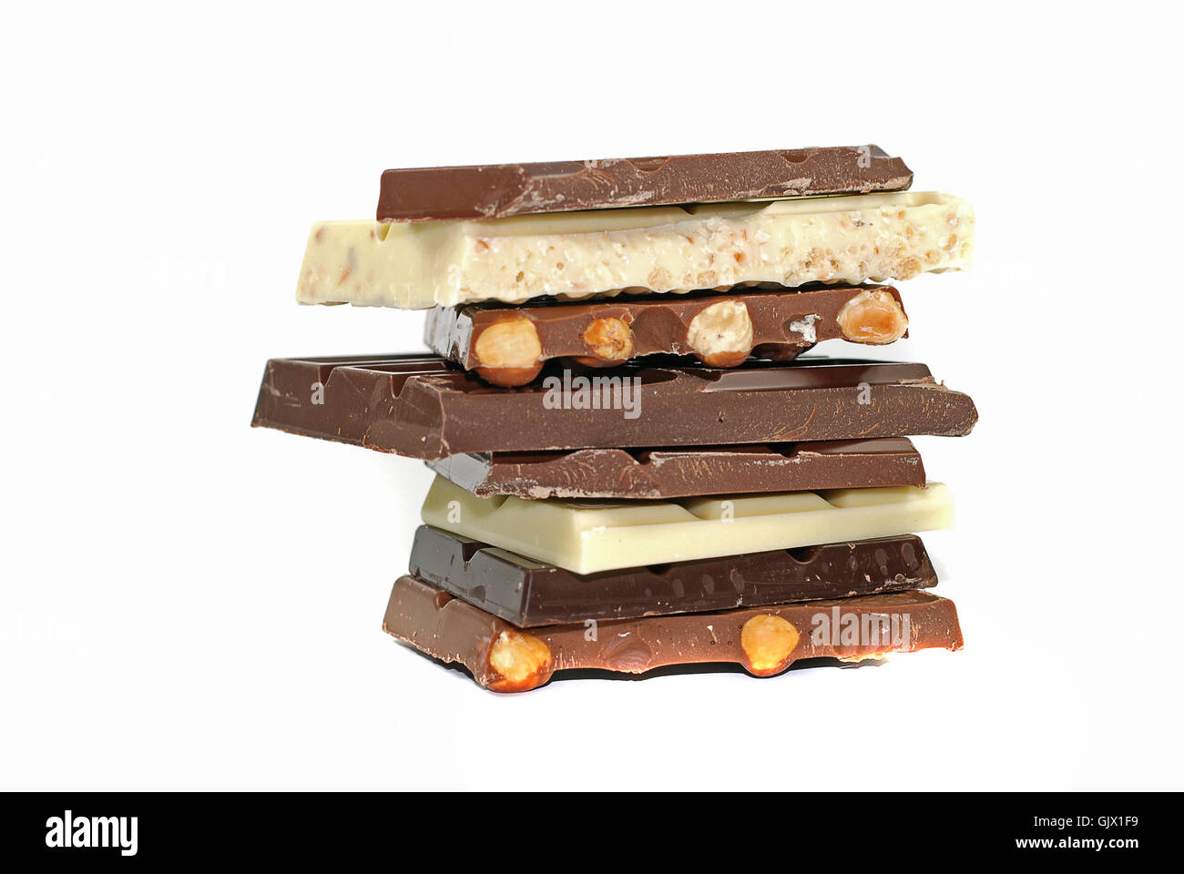 nuts stack stacked Stock Photo