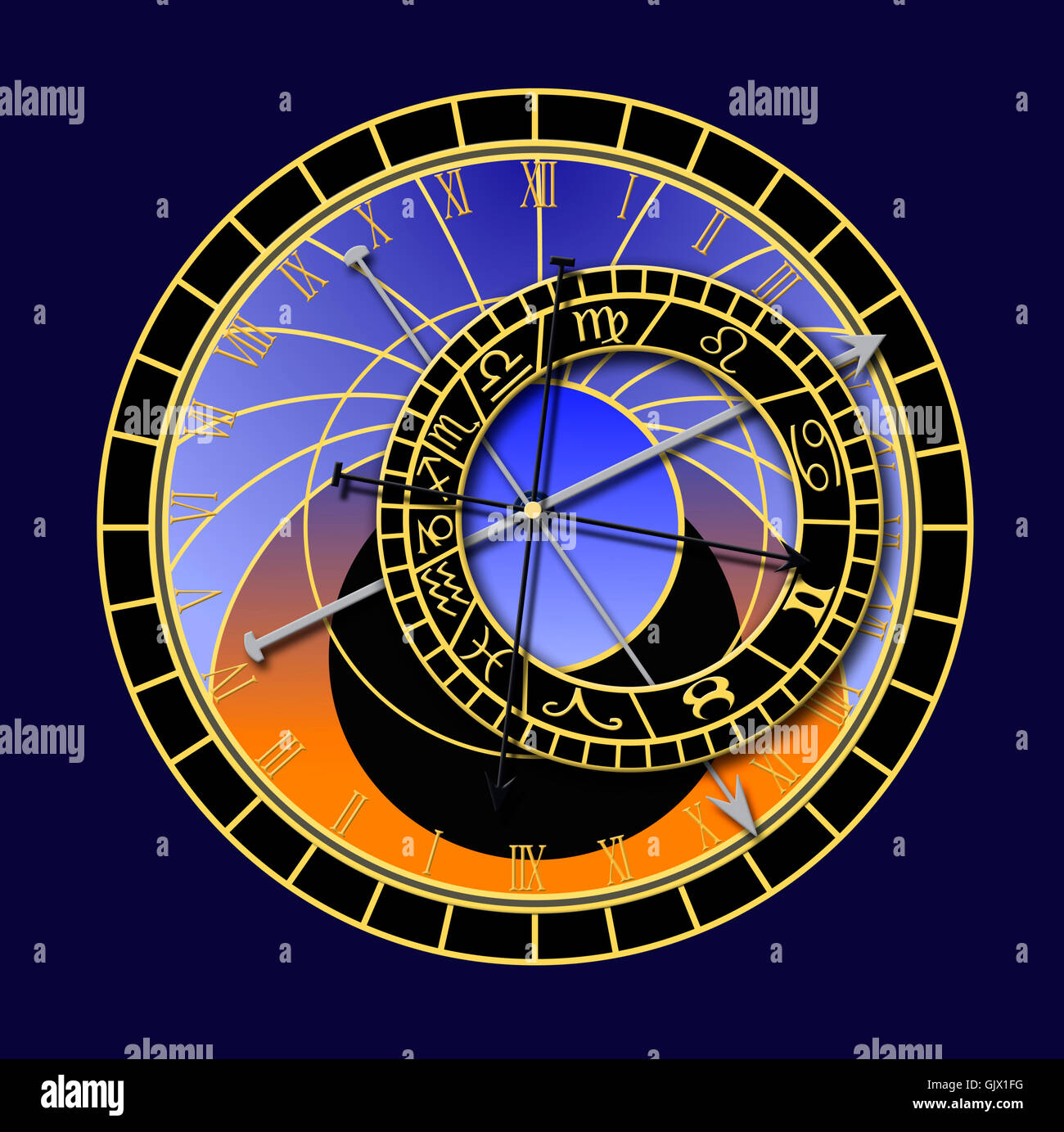 clock date time Stock Photo Alamy