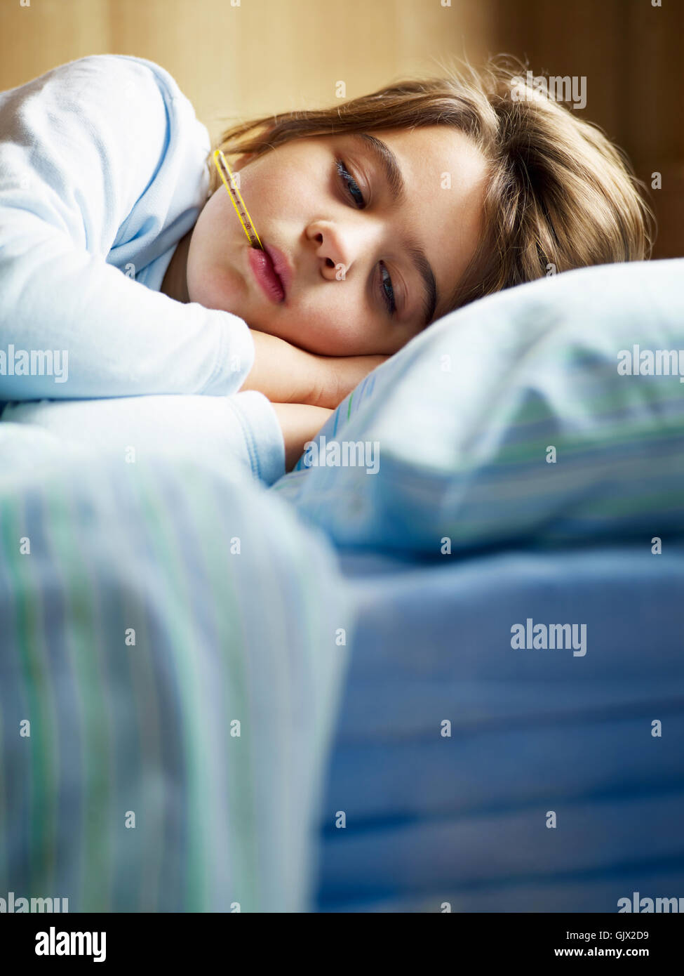 bed fever thermometer Stock Photo Alamy
