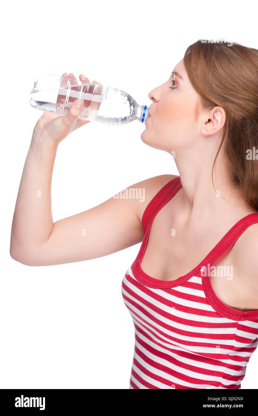 woman drink person Stock Photo