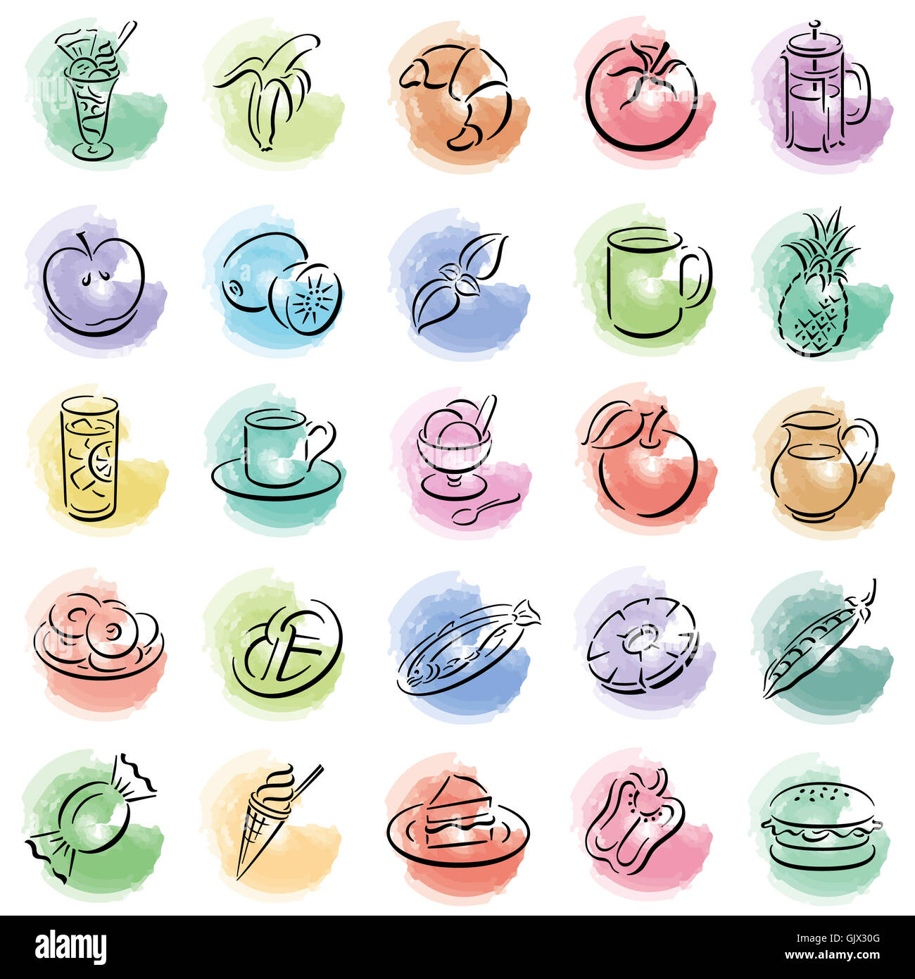 gastronomy symbols restaurant Stock Photo