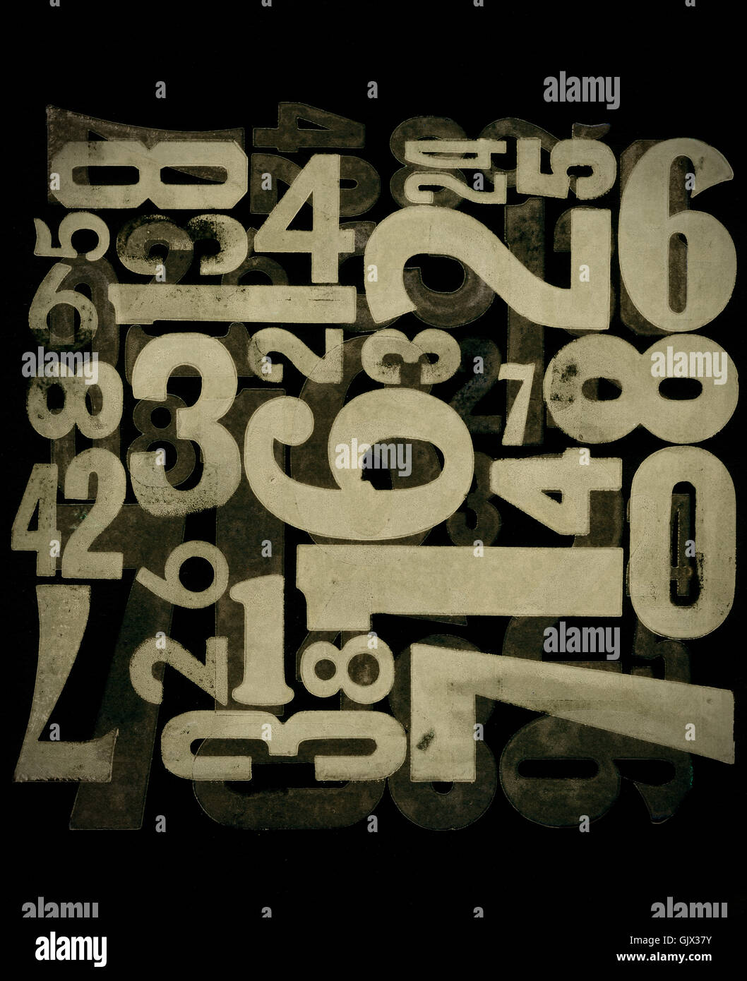 print numerics print shop Stock Photo