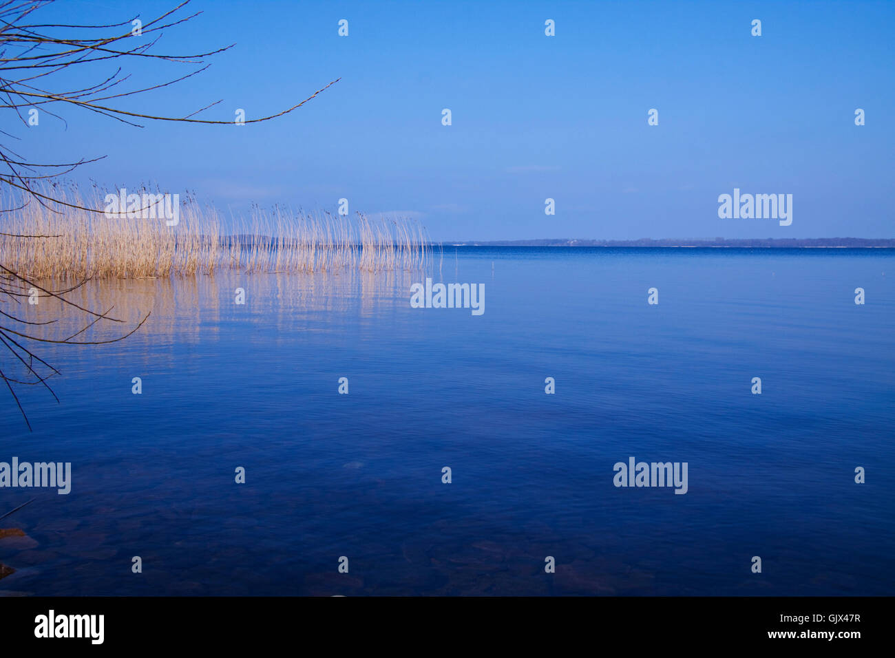 blue fresh water lake Stock Photo